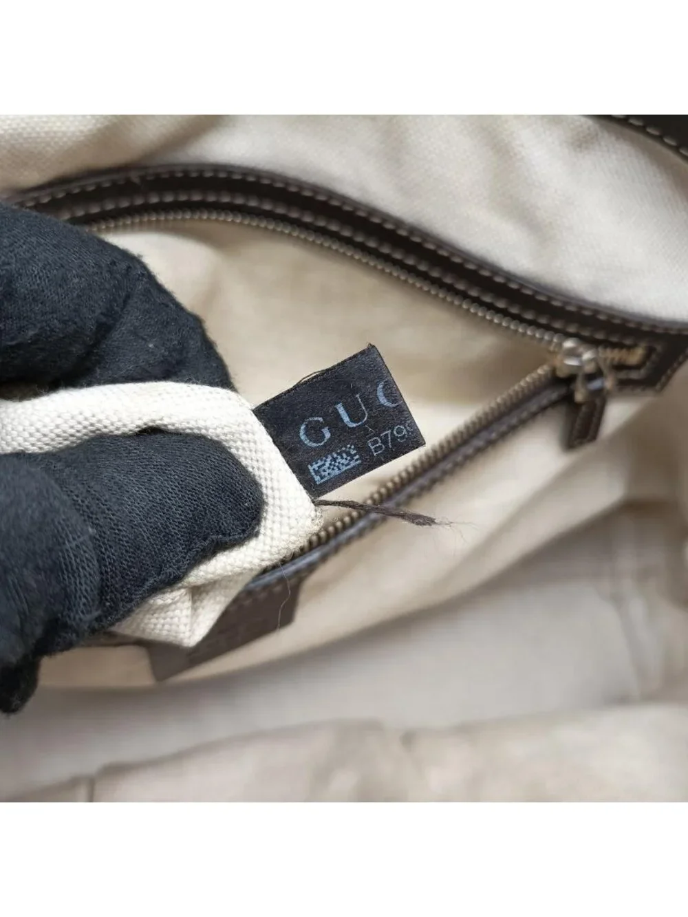 Gucci Brea Brown GG Canvas Leather Handbag